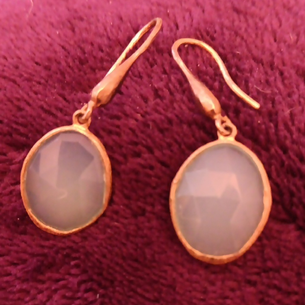 Elegant Gold and Blue Earrings